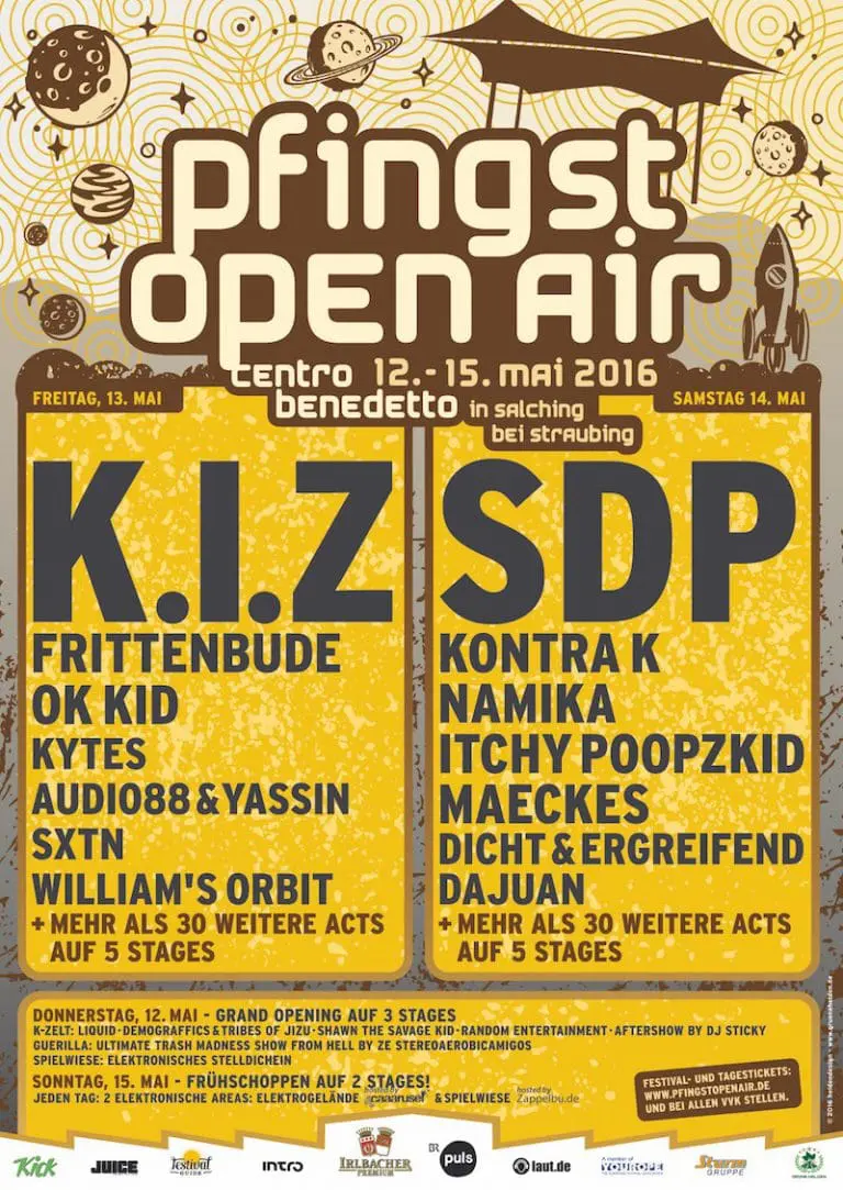 Pfingst Open Air: K.I.Z., Kontra K, OK KID, Maeckes, Audio88 & Yassin u.v.m. kommen nach Salching