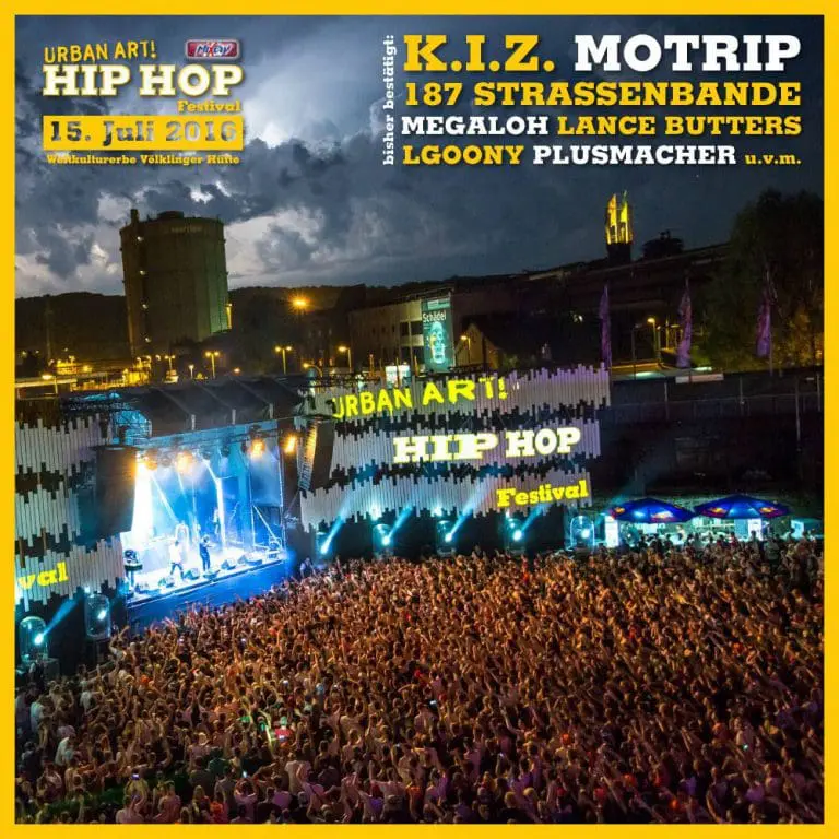 UrbanArt! Festival 2016: K.I.Z., MoTrip, 187 Strassenbande, Megaloh u.v.m. in Völklingen