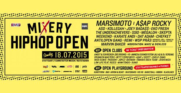 Mixery HipHop Open 2015: Line-up komplett // Live