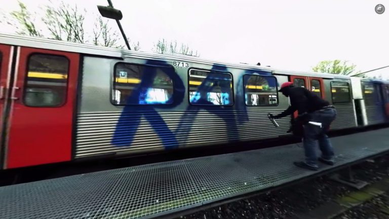 Mit 360°-Kamera bei einer Graffiti-Aktion: Rache ist am Zug // Video