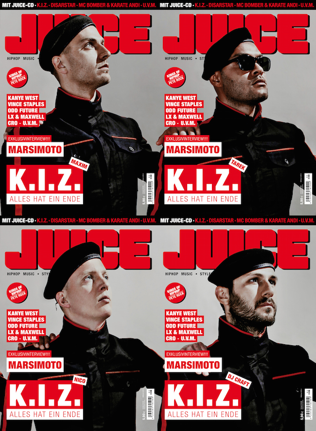 JUICE #168 mit vierteiligem K.I.Z.-Cover und JUICE-CD #129 ab dem 23.06. überall erhältlich!